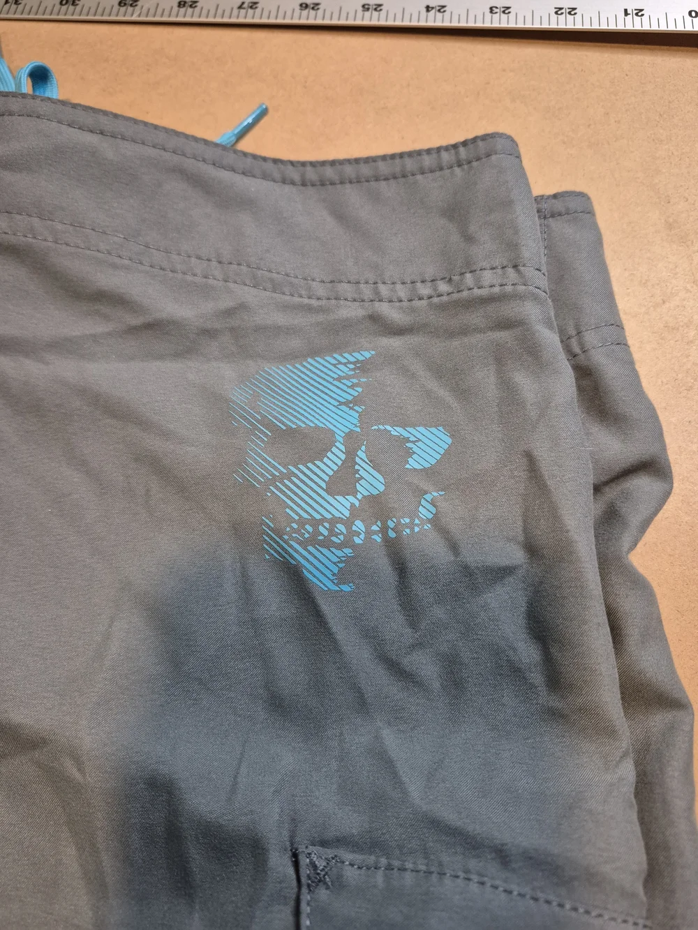 Salt Life Grey Boardshorts with Teal Drawstring 4563/7